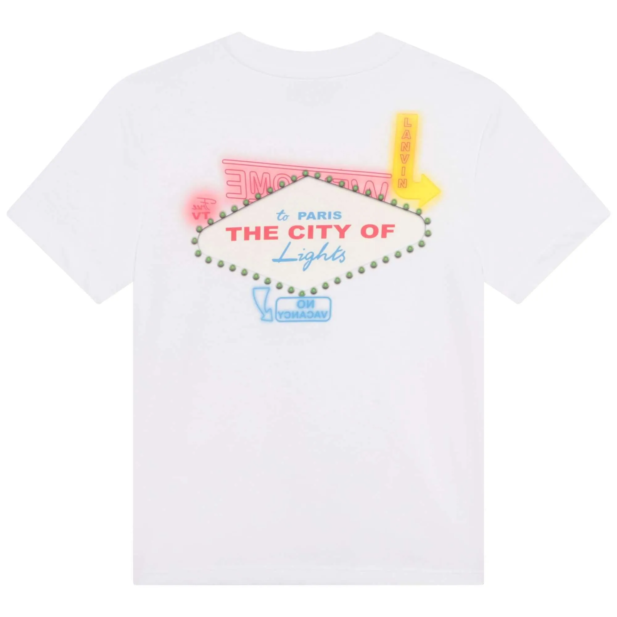 Boys White Las Vegas Print T-shirt