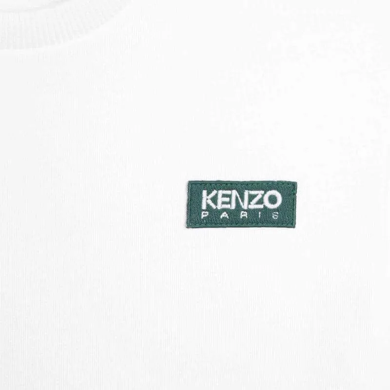 Boys White Organic Cotton Logo T-Shirt