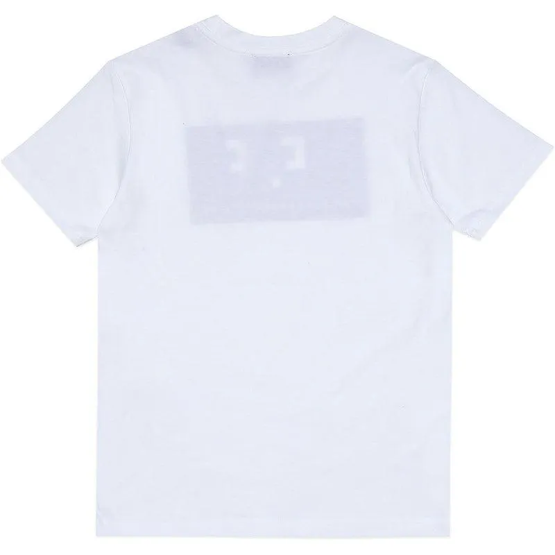 Boys White Patch Logo T-Shirt