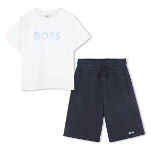 Boys White Short Set