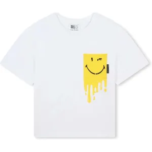 Boys White Smile T-shirt