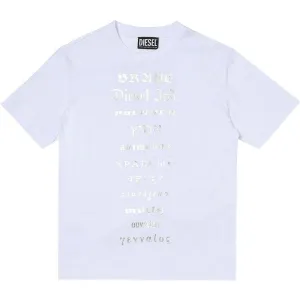 Boys White Text T-Shirt