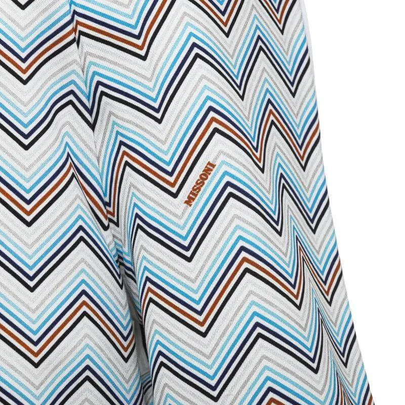 Boys White Zig Zag Short