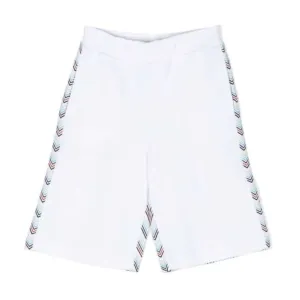 Boys White Zig Zag Short