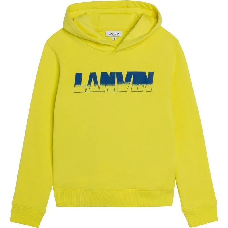 Boys Yellow / Blue Logo Hoodie