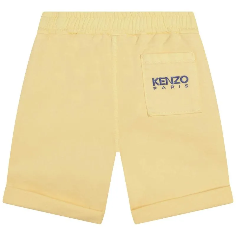 Boys Yellow Cotton Bermuda Shorts