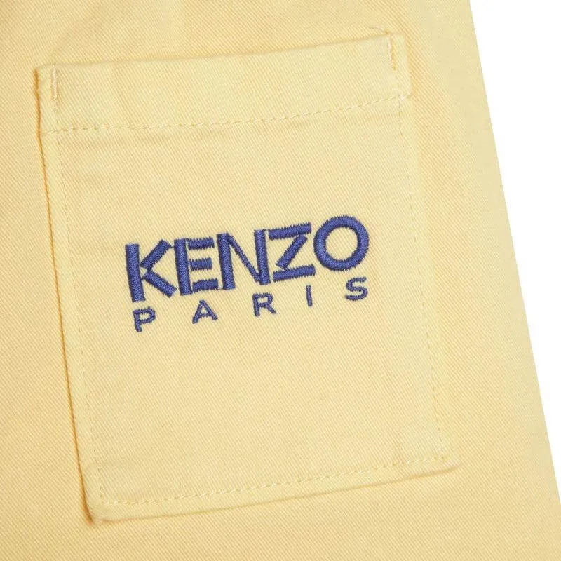 Boys Yellow Cotton Bermuda Shorts