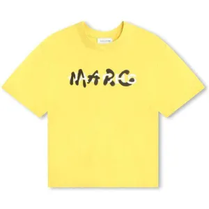 Boys Yellow Graffiti Logo Short Sleeve T-Shirt