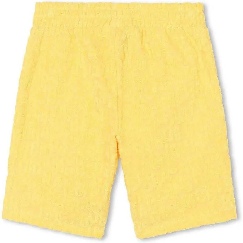 Boys Yellow Towelling Shorts