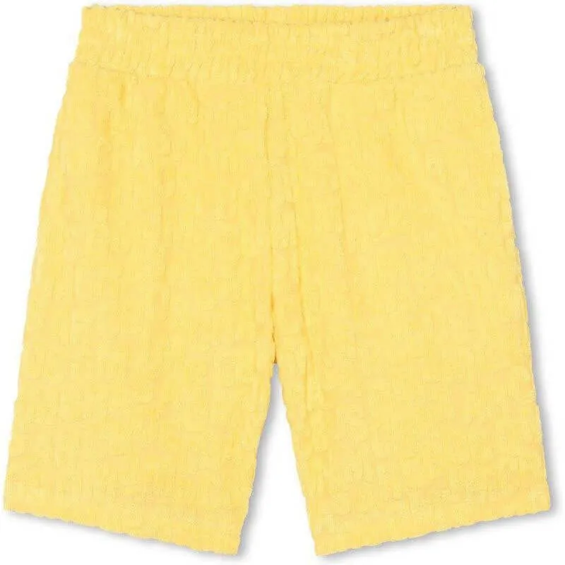 Boys Yellow Towelling Shorts