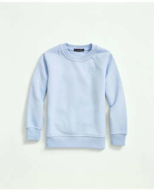 Brooks Brothers Boys Embroidered Logo Terry Sweatshirt Light Blue Brooks Brothers