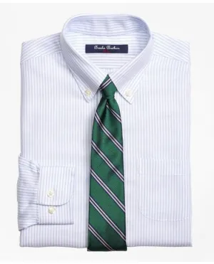 Brooks Brothers Boys Non-Iron Supima Cotton Oxford Stripe Dress Shirt Blue Brooks Brothers