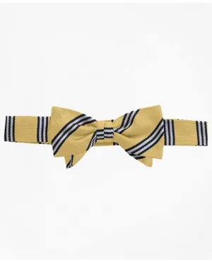Brooks Brothers Boys Stripe Pre-Tied Bow Tie Gold Brooks Brothers