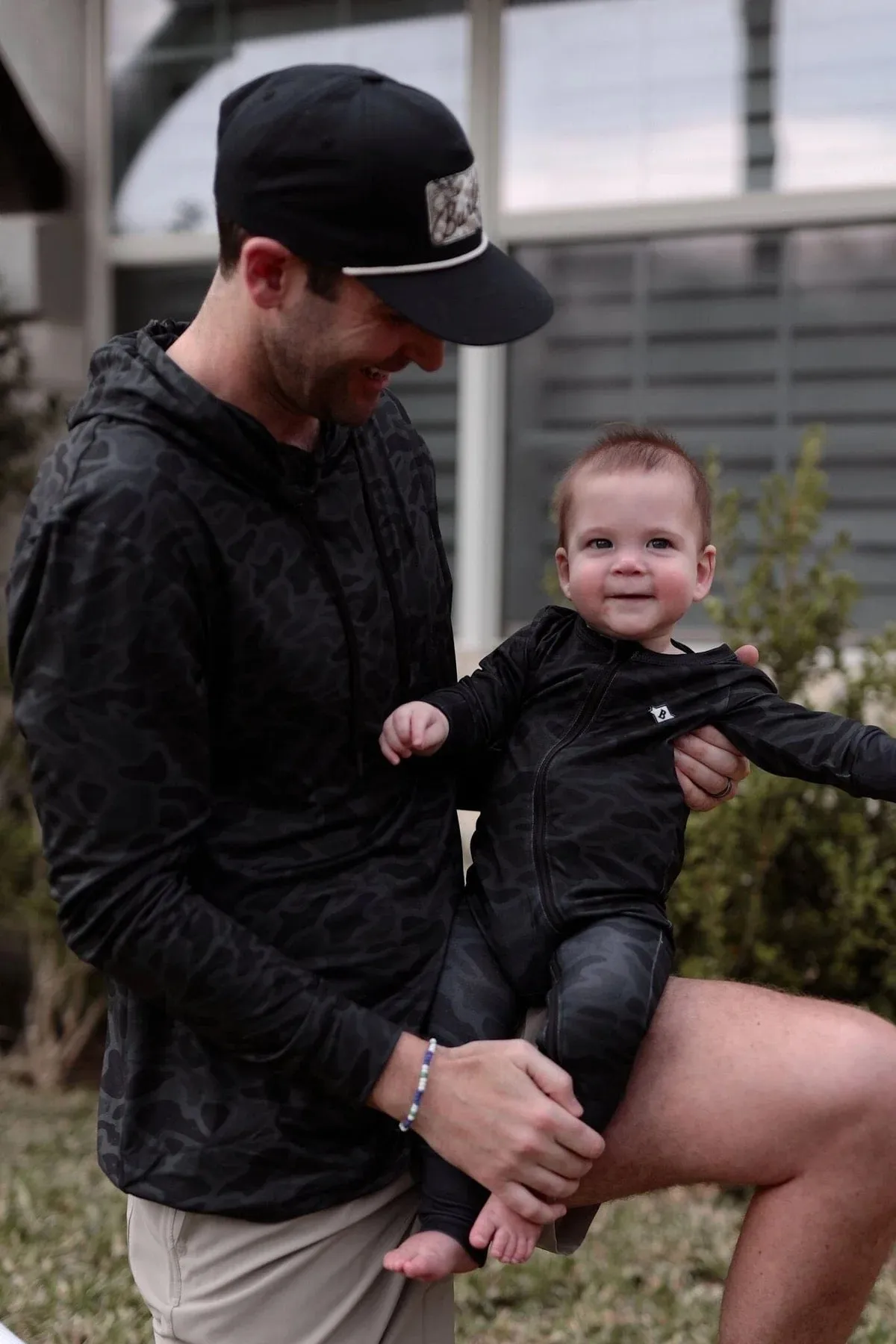 Burlebo Baby Zip Up | Black Camo