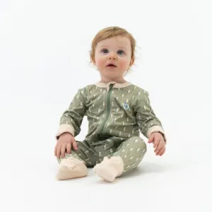 Burlebo Baby Zip Up | Sage Lightning