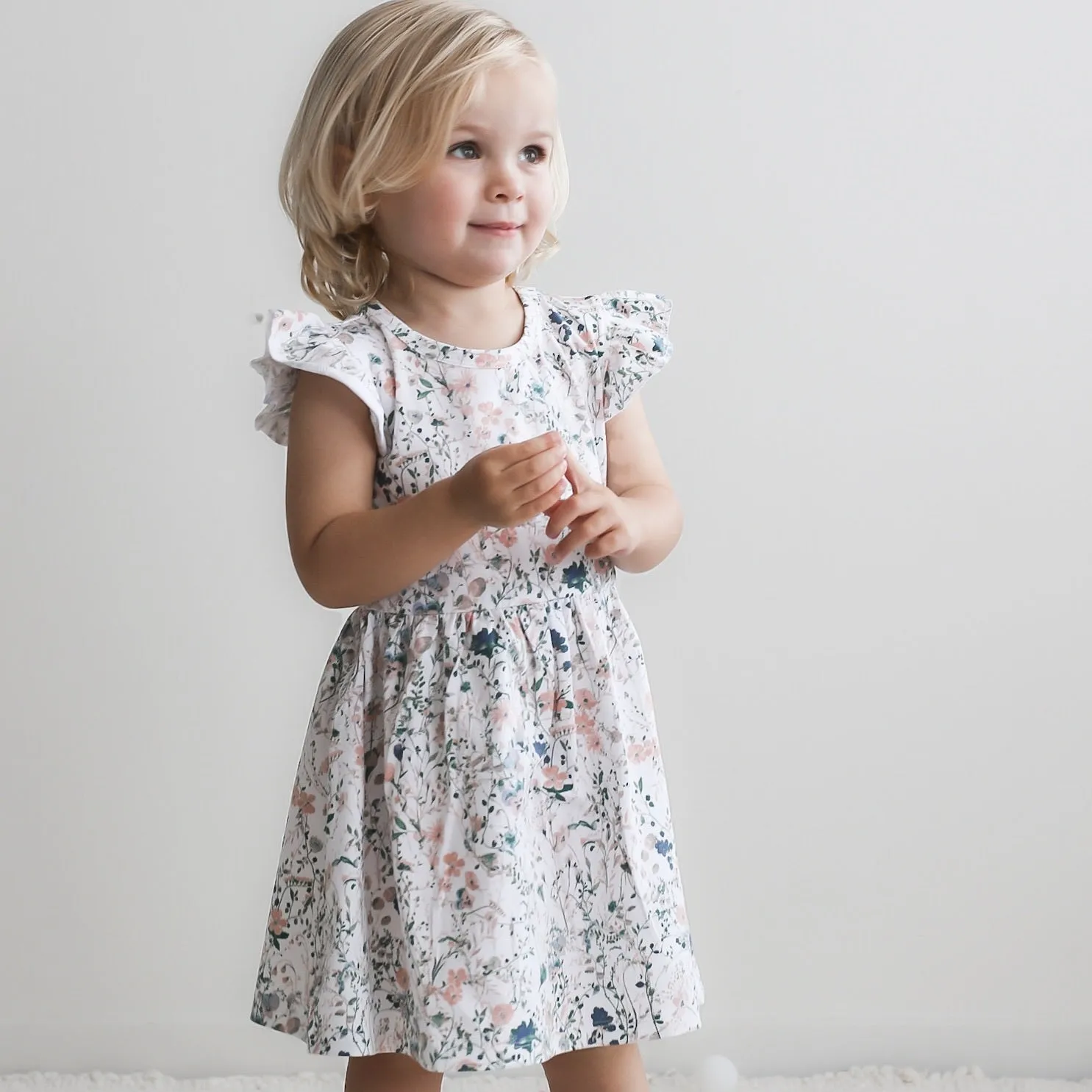 Burrow and Be Wildflower Flutter Dress 1 year
