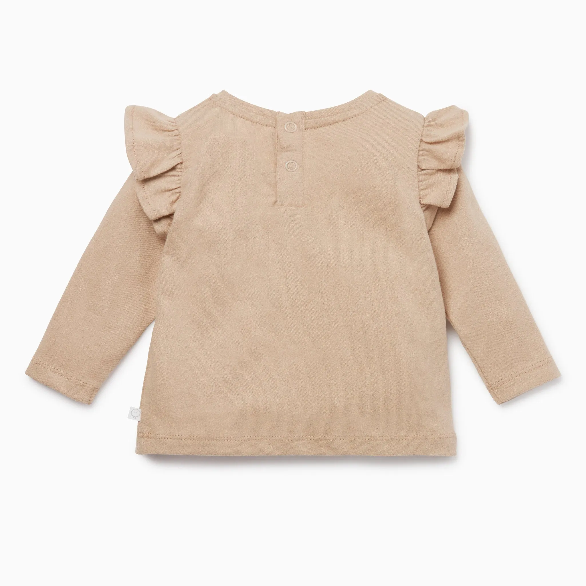 Caramel & Terracotta Dress and Ruffle T-Shirt Set