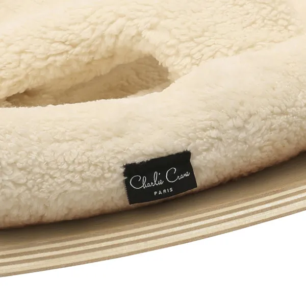 Charlie Crane LEVO Rocker in Beech - Fur Milk Cushion