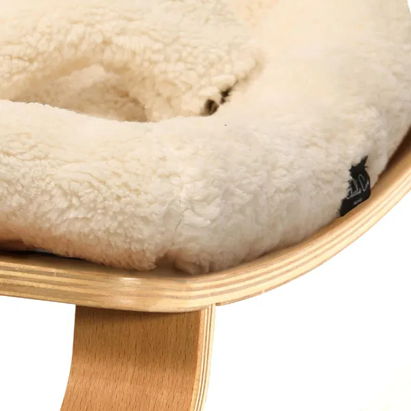 Charlie Crane LEVO Rocker in Beech - Fur Milk Cushion