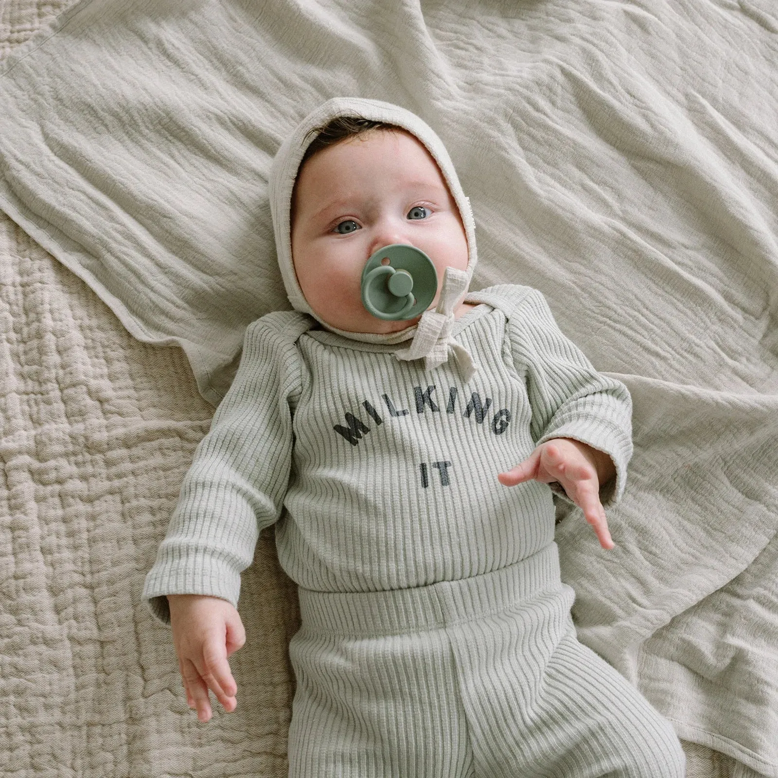 Claude & Co, Milking It Pistachio Rib Bodysuit