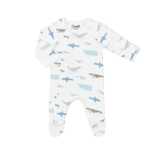 COCCOLI Modal Zipper Footie - Ocean Life