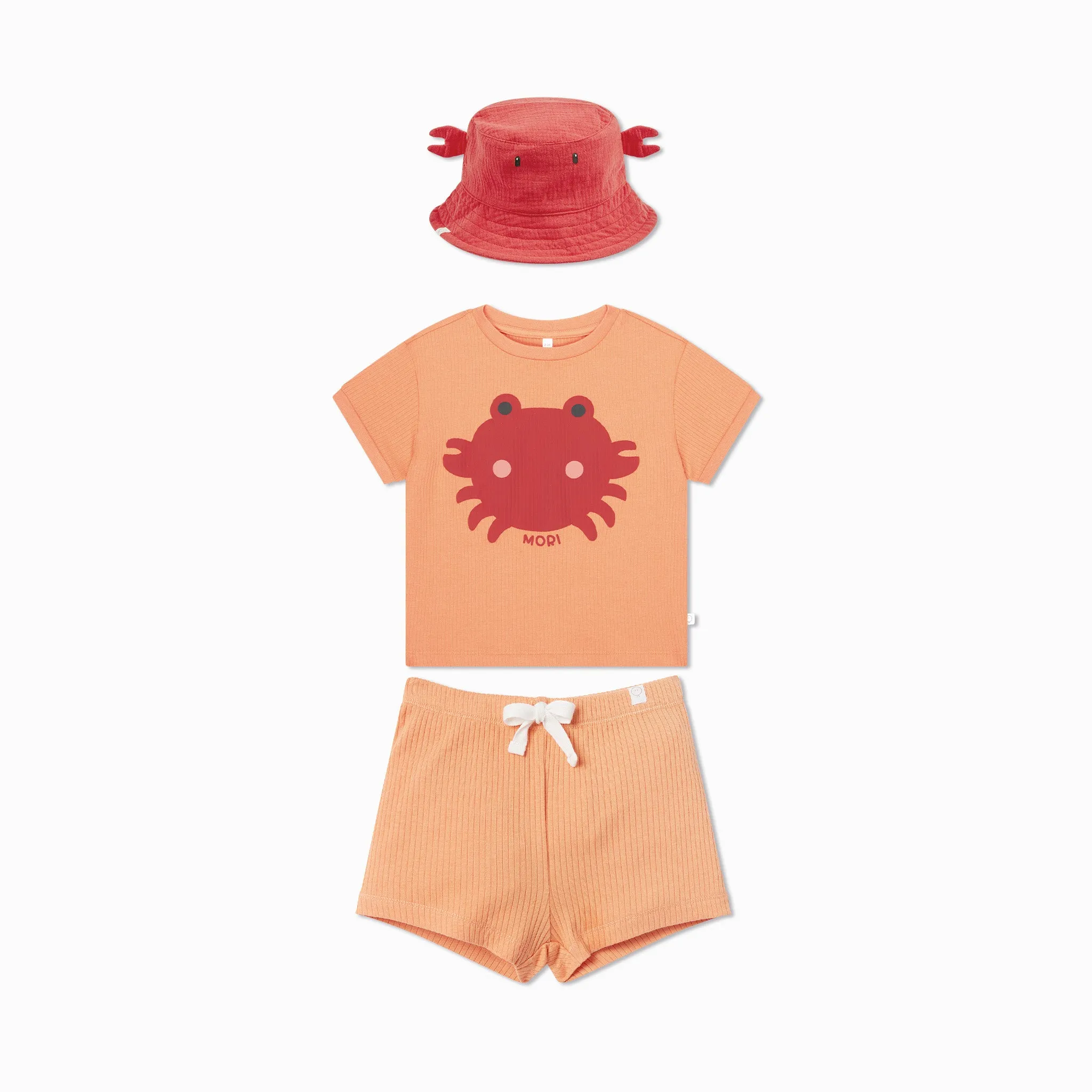 Crab Ribbed T-Shirt, Shorts & Hat