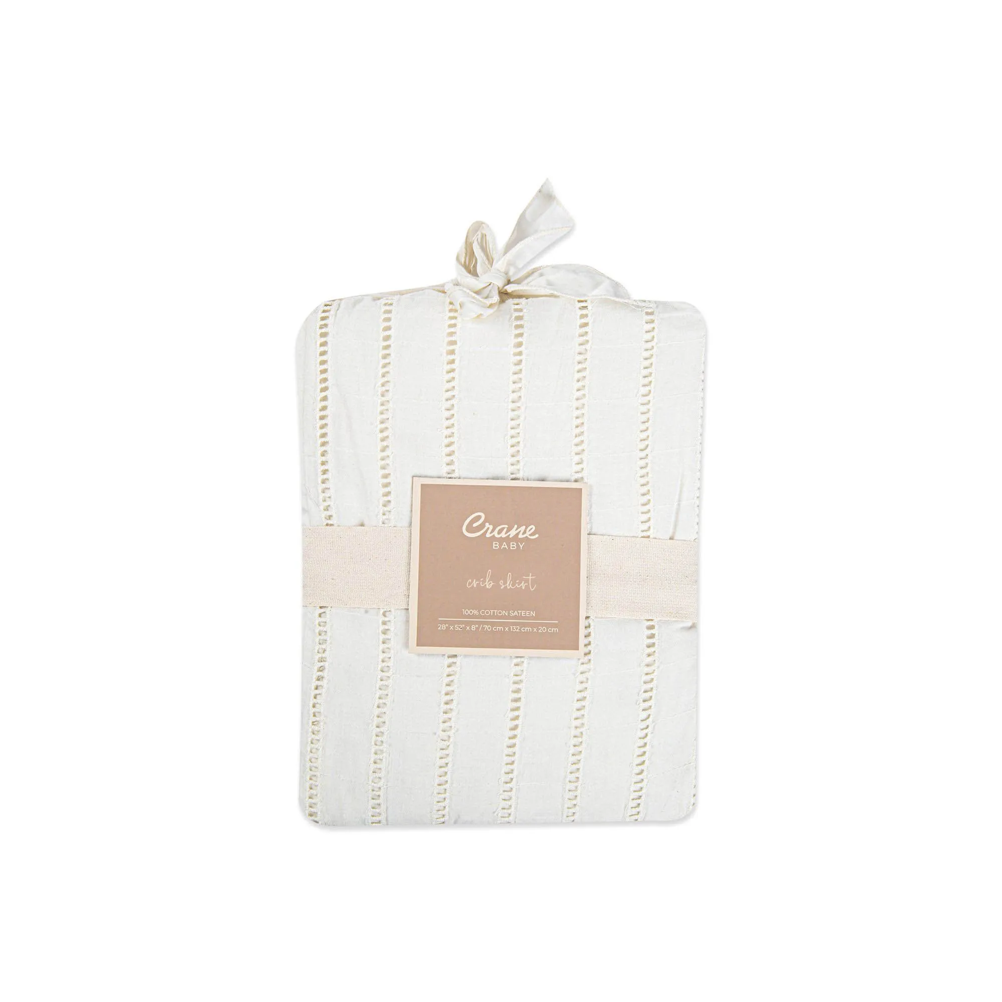 CRANE Boho Crib Skirt - Off-White