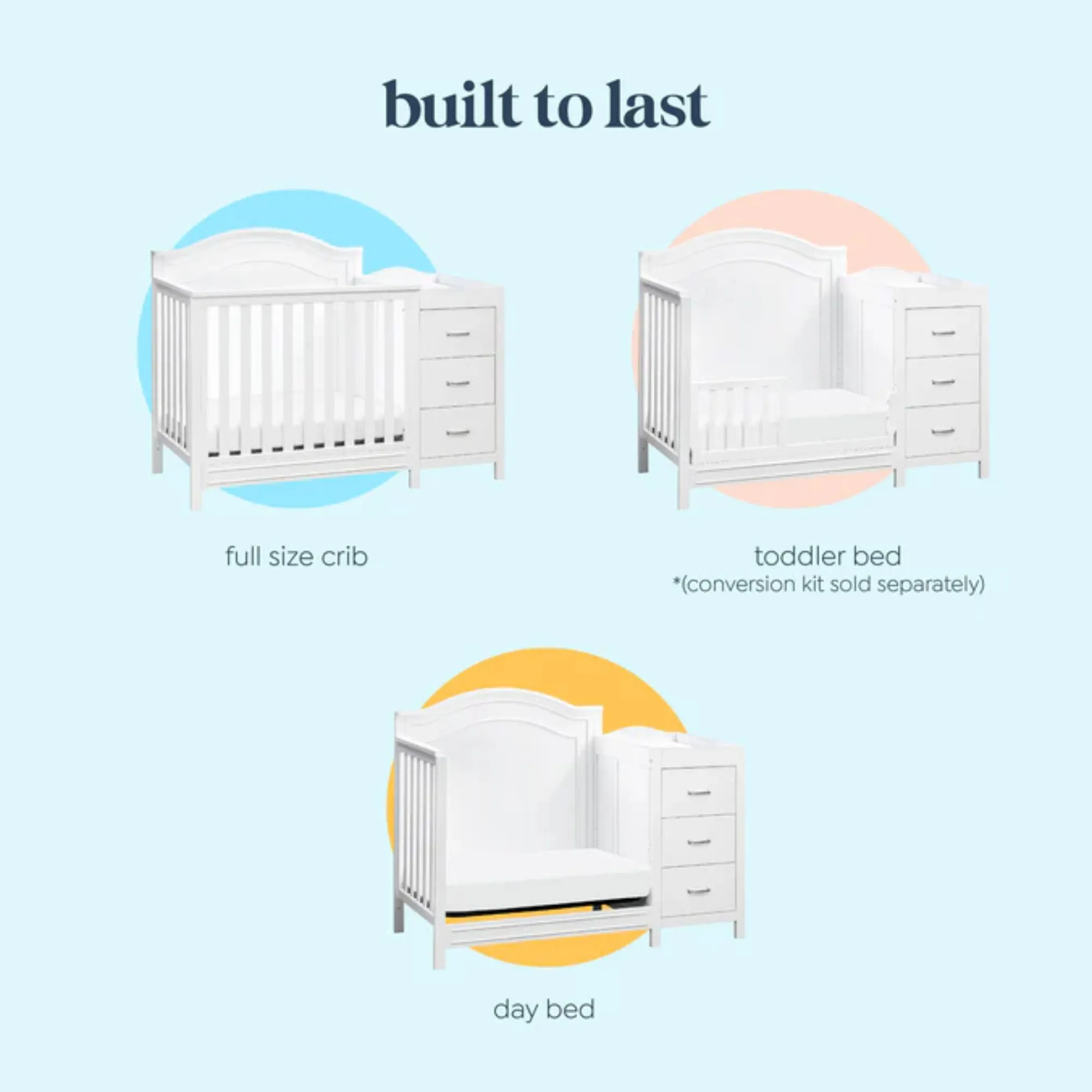 DAVINCI Charlie 4-in-1 Convertible Mini Crib & Changer