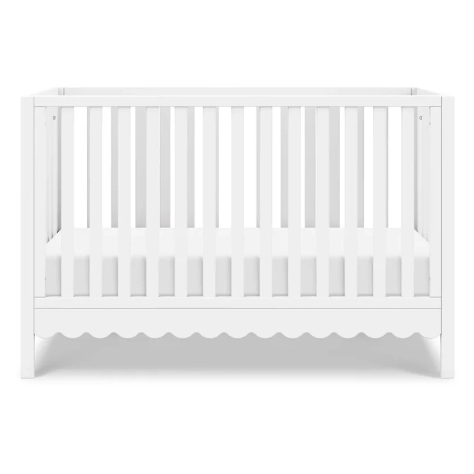 DAVINCI Sammy Scallop 4-in-1 Convertible Crib - White