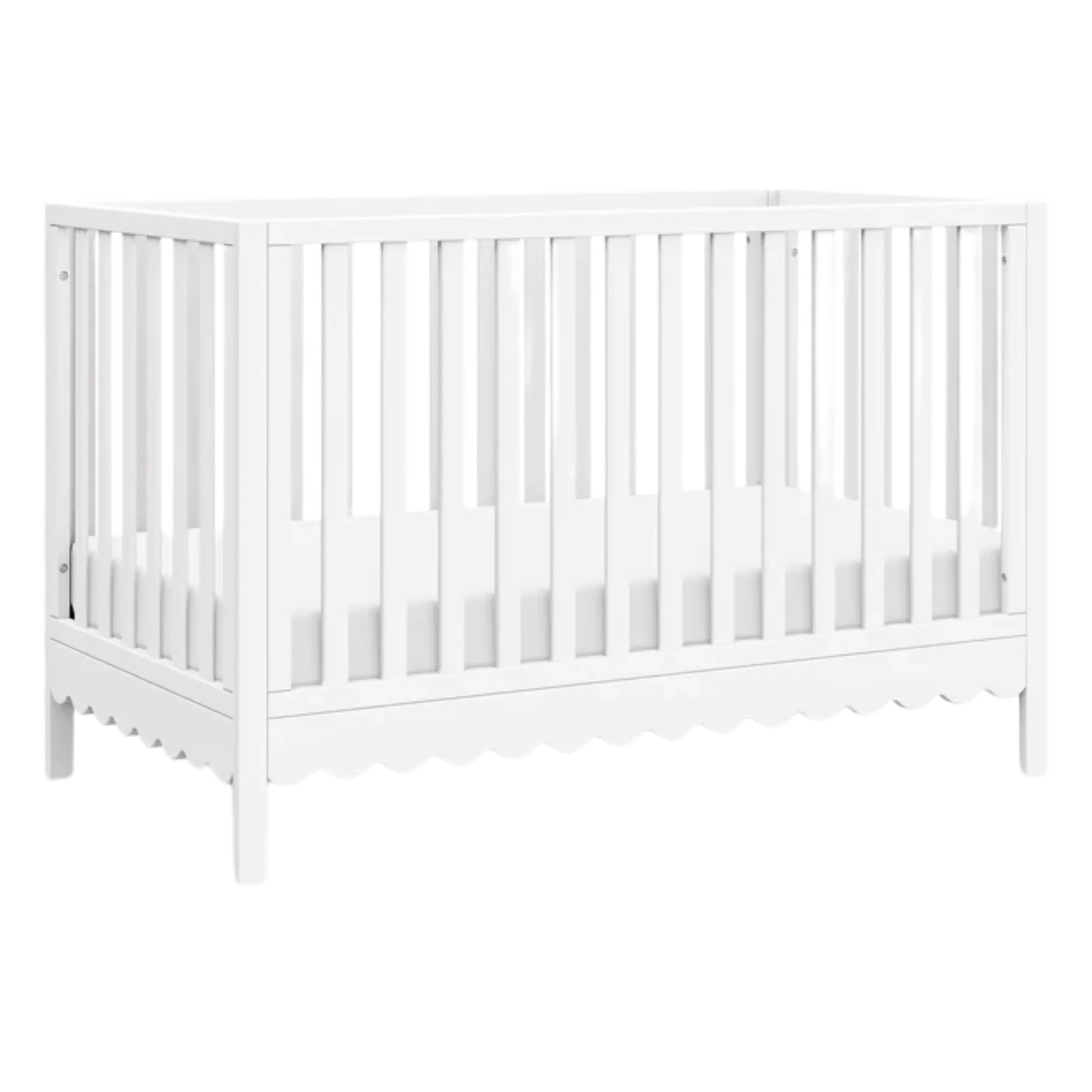 DAVINCI Sammy Scallop 4-in-1 Convertible Crib - White