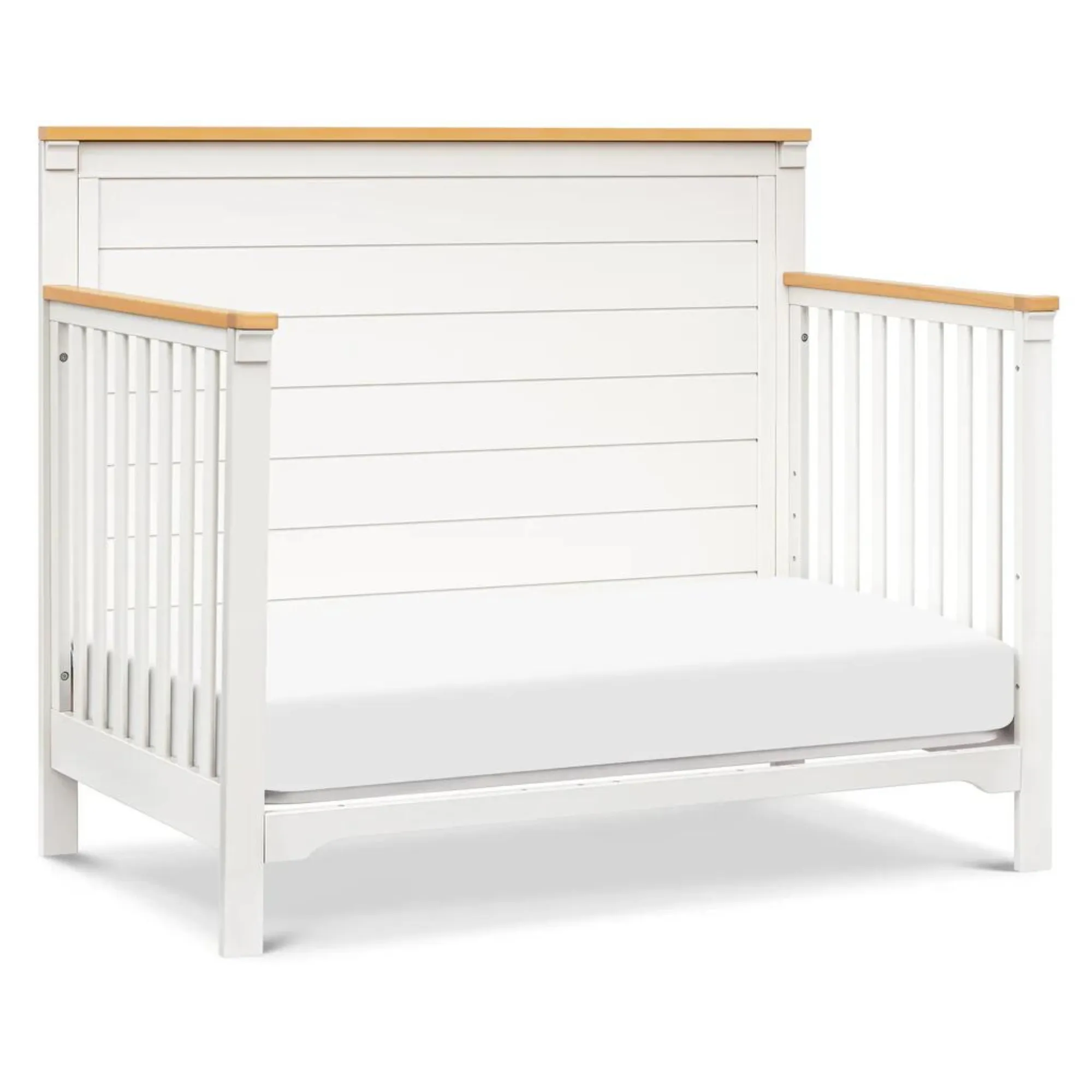 DAVINCI Shea 4-in-1 Convertible Crib - Warm White Honey - Warm White/Honey