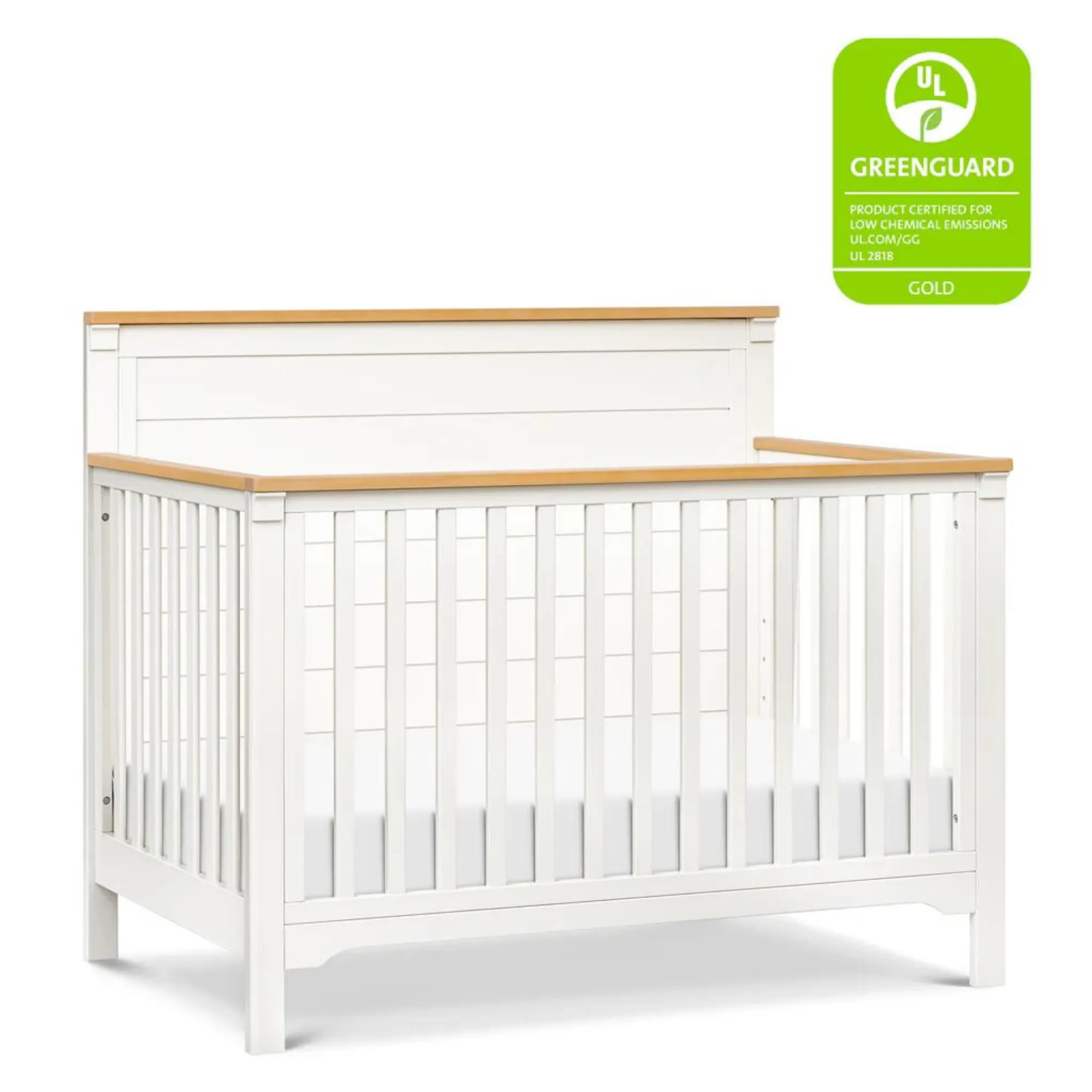 DAVINCI Shea 4-in-1 Convertible Crib - Warm White Honey - Warm White/Honey