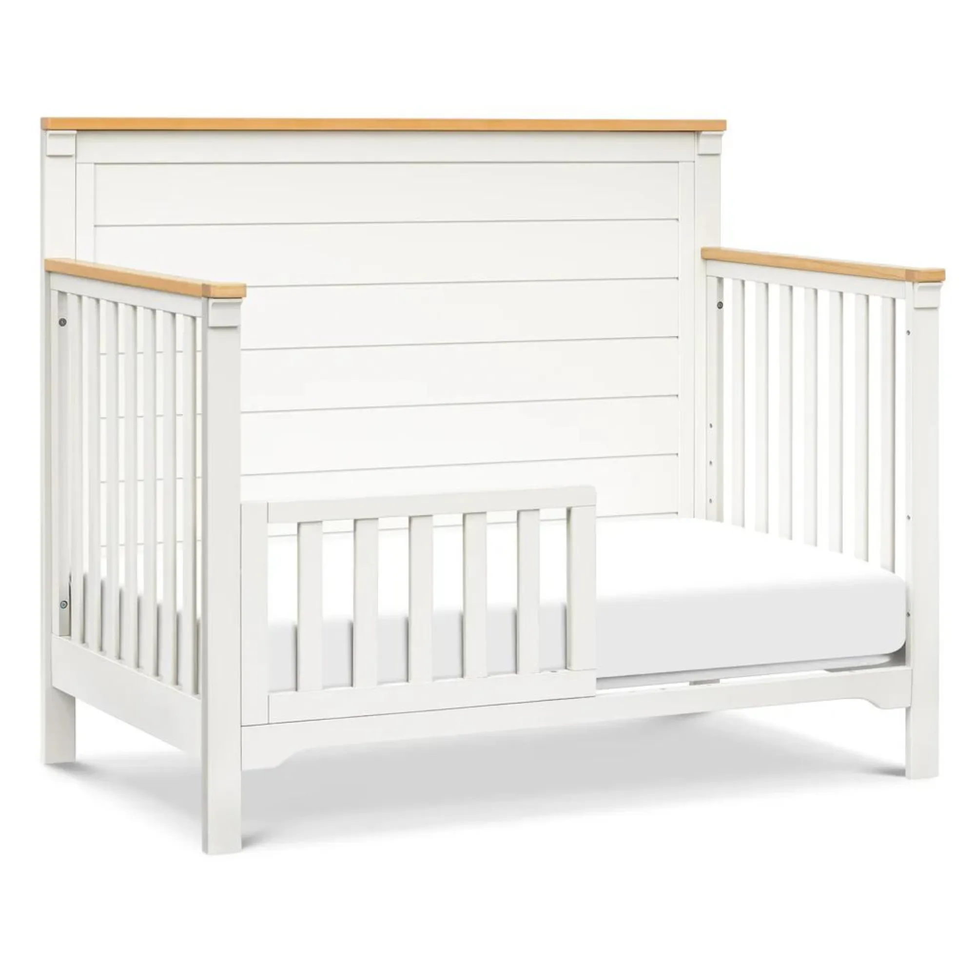 DAVINCI Shea 4-in-1 Convertible Crib - Warm White Honey - Warm White/Honey
