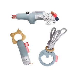 DONE BY DEER Tiny Activity Toys Gift Set Deer Friends - Blue