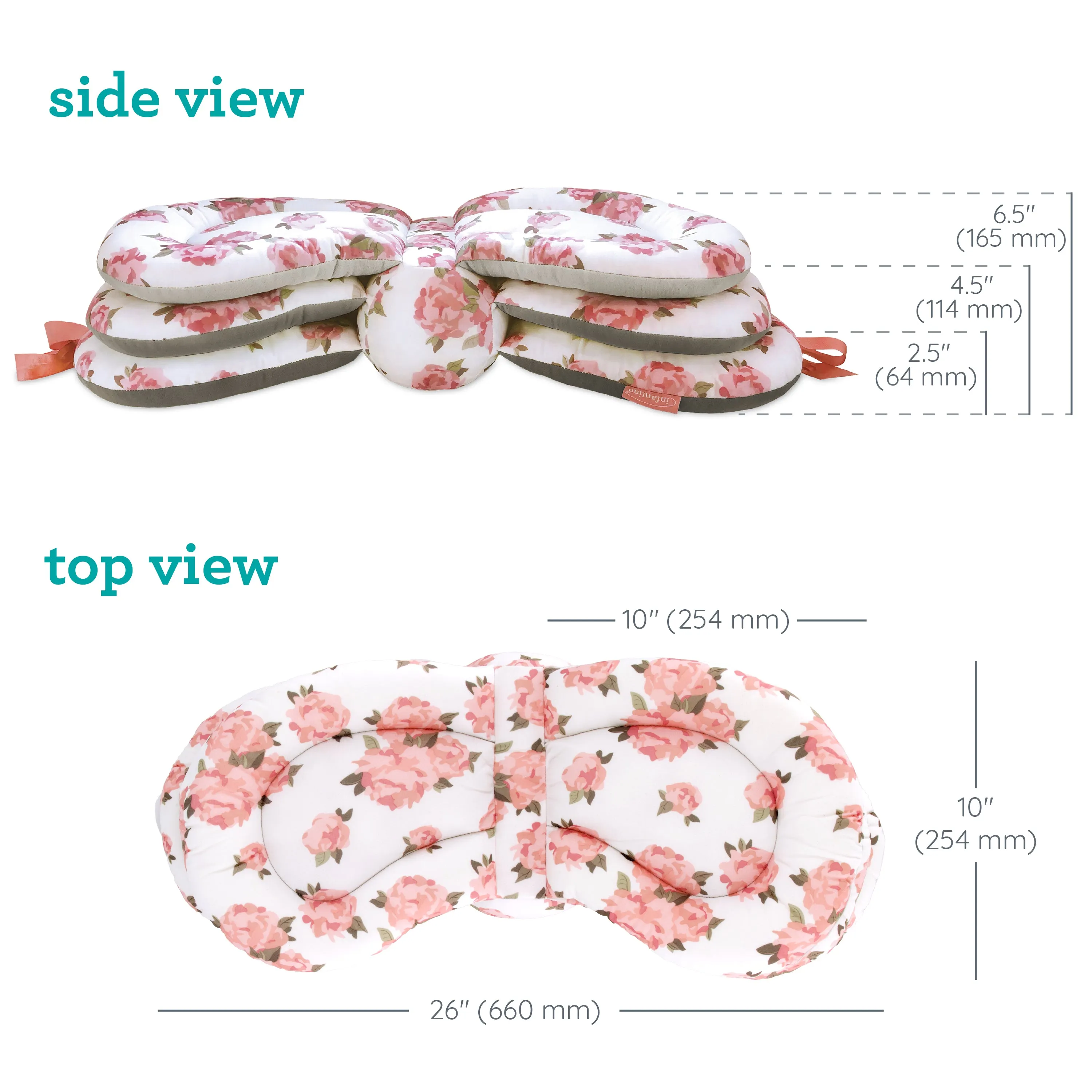 Elevate Adjustable Nursing Pillow - Floral
