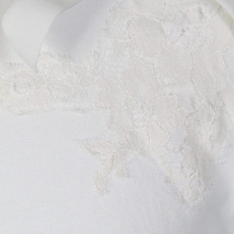 Ermanno Scervino White Long Sleeve Dress