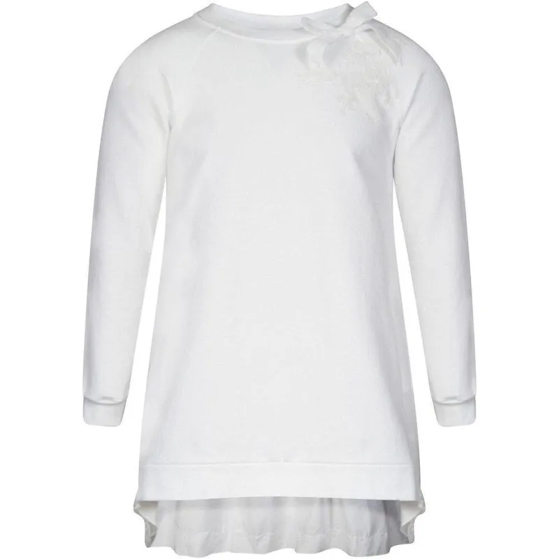 Ermanno Scervino White Long Sleeve Dress
