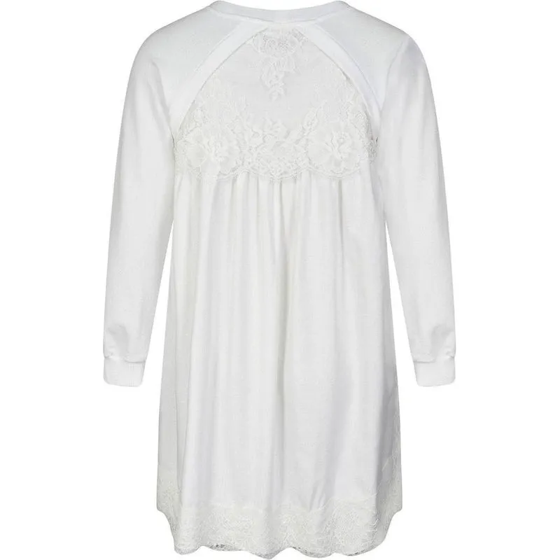 Ermanno Scervino White Long Sleeve Dress