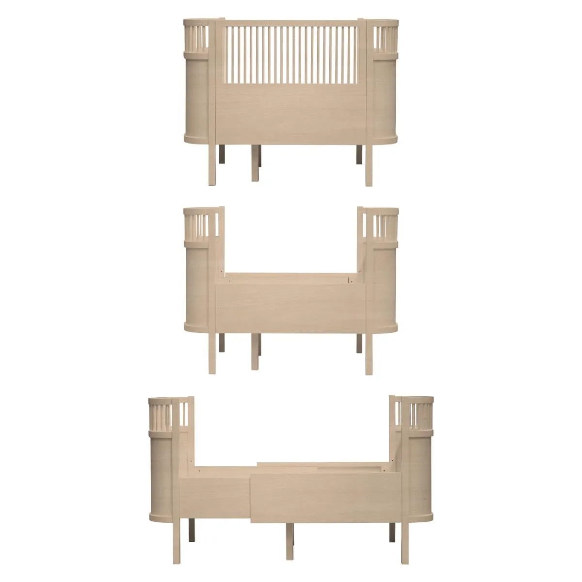 *Ex-Display* Sebra, Extendable Cot Bed Baby & Junior, Wooden   Mattress