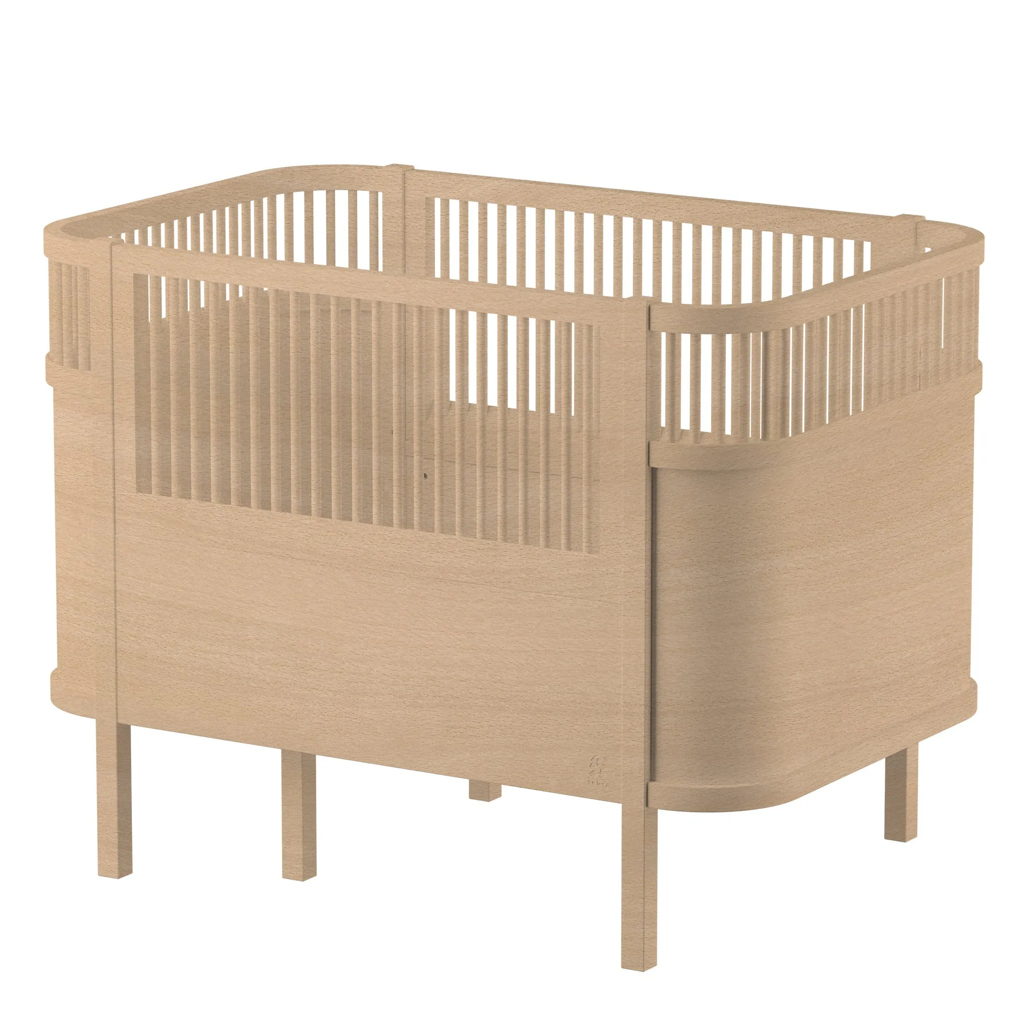 *Ex-Display* Sebra, Extendable Cot Bed Baby & Junior, Wooden   Mattress