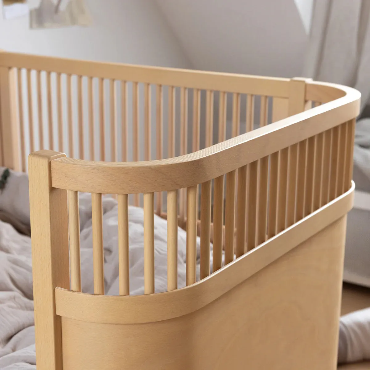 *Ex-Display* Sebra, Extendable Cot Bed Baby & Junior, Wooden   Mattress