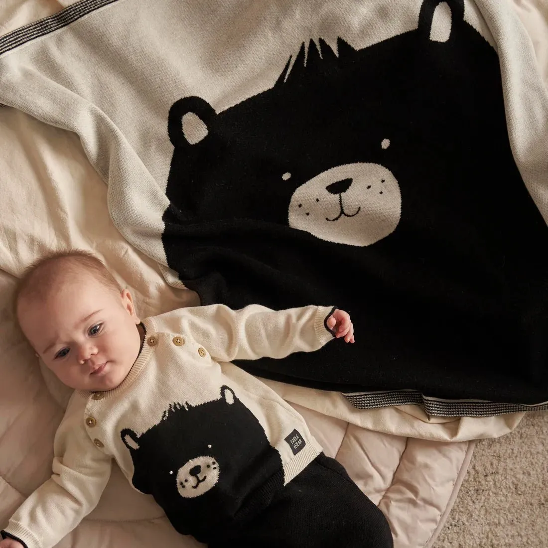 Fable & Bear: Fable Knitted Kids Joggers - Black