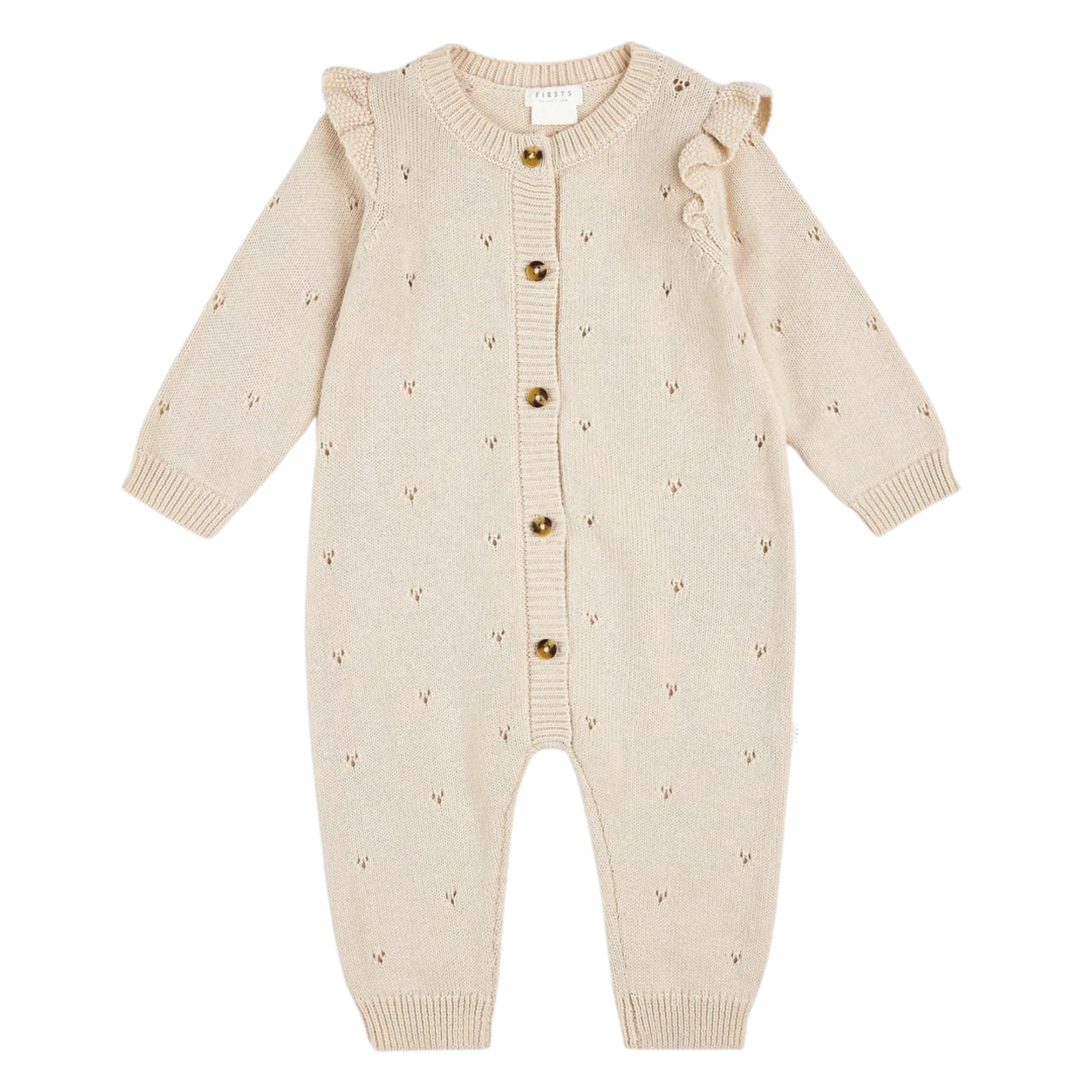 FIRSTS Cream Sweater Knit Playsuit
