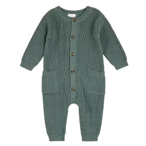 FIRSTS Dark Teal Pointelle Knit Playsuit