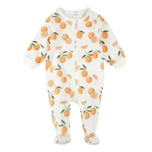FIRSTS Oranges Print on Off-White Sleeper