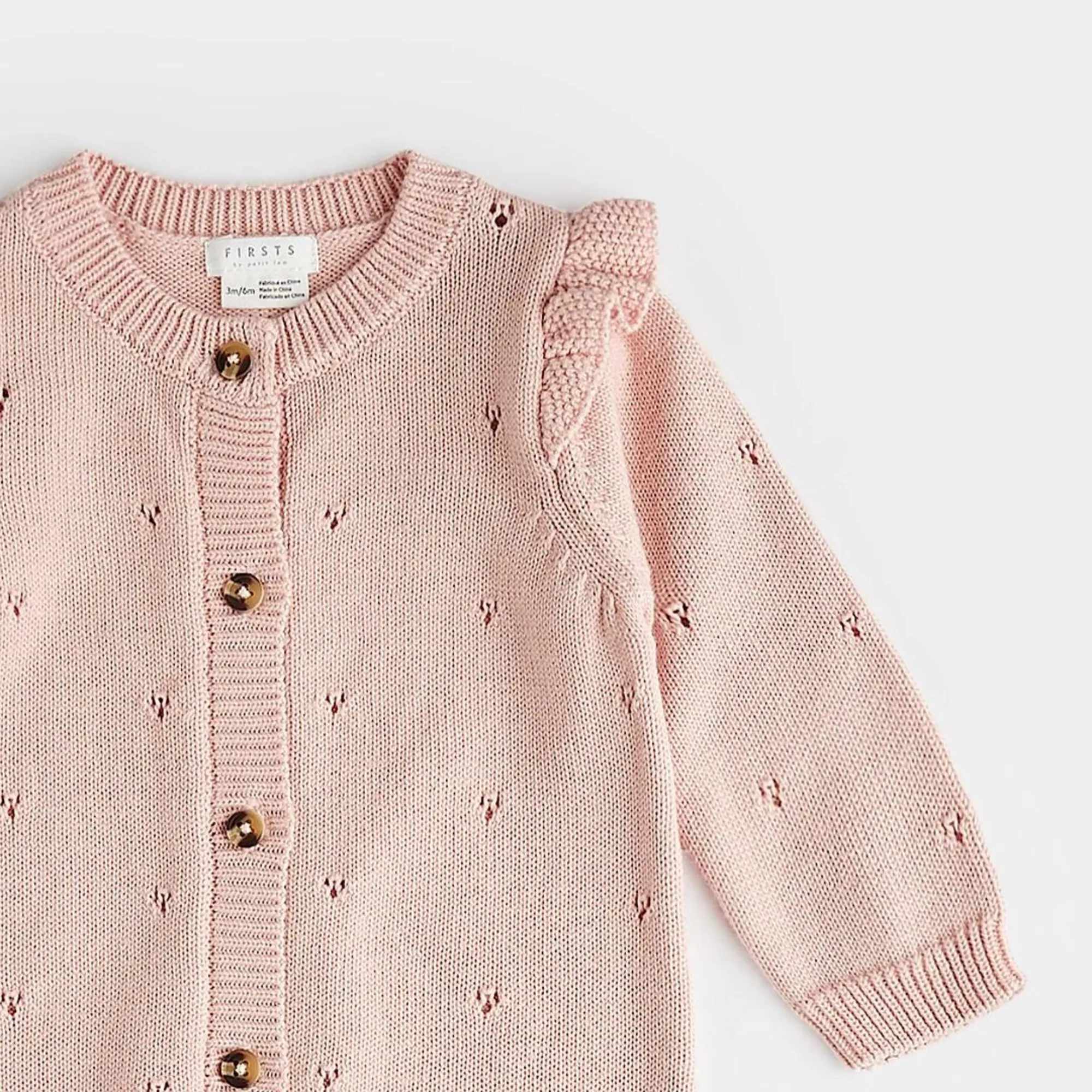 FIRSTS Peony Pointelle Knit Playsuit