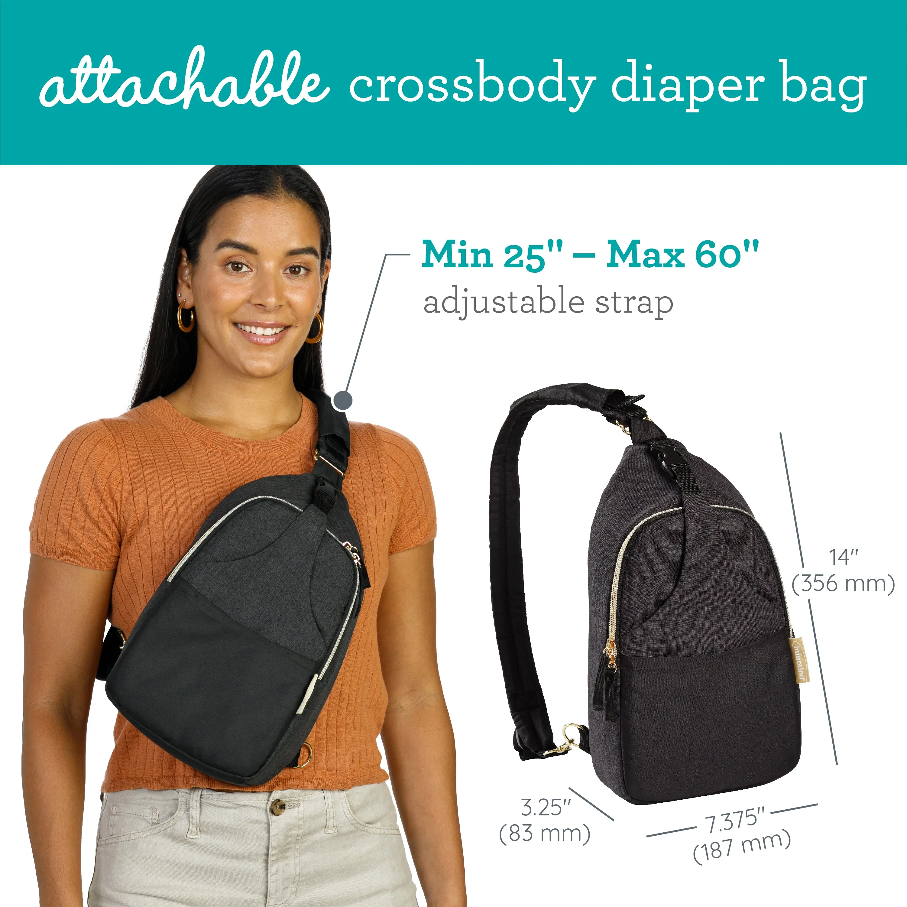 Flip 4-in-1 Convertible Carrier & Crossbody Diaper Bag Set