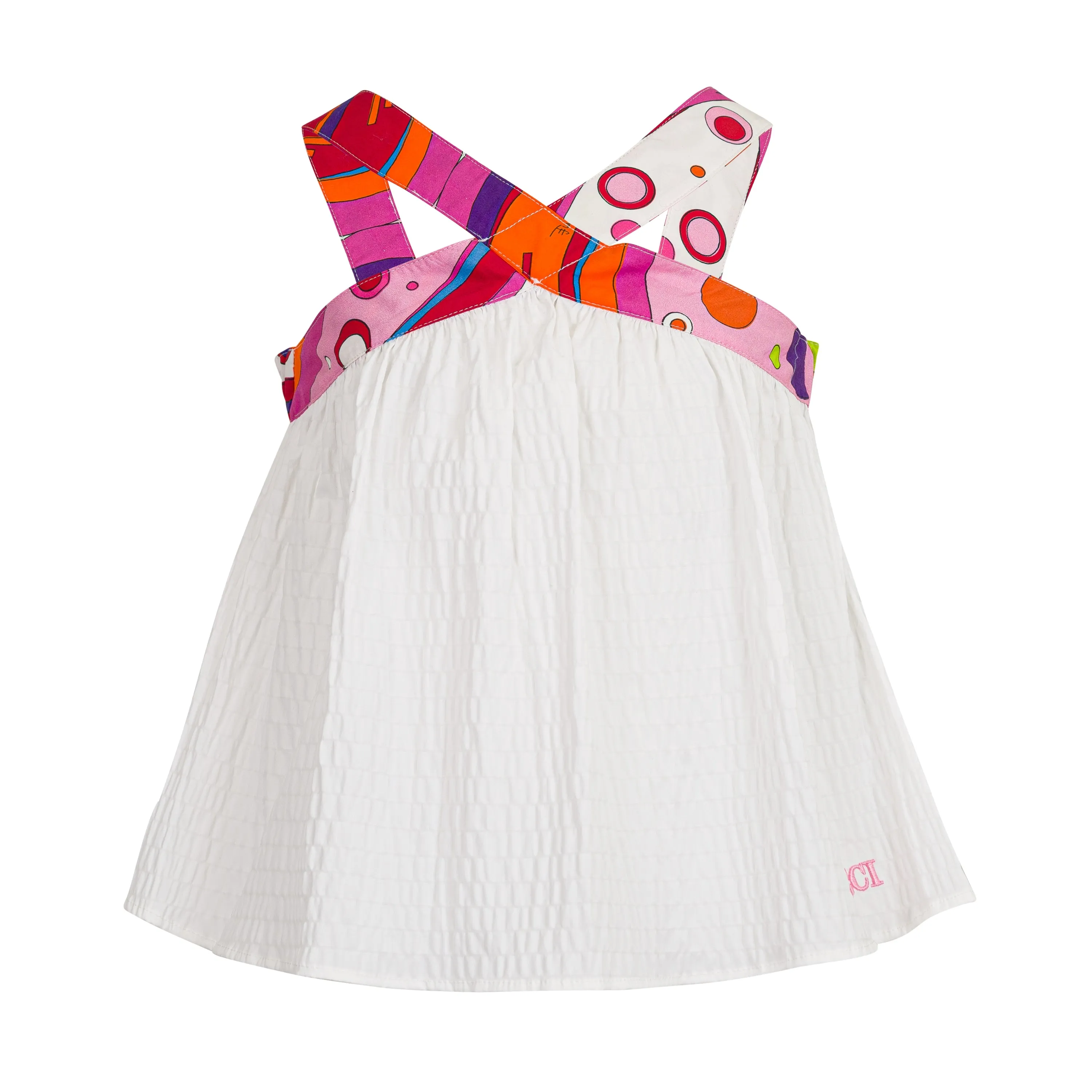 Girl White Frill Short Set