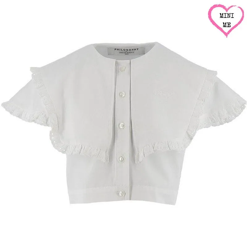 Girls 3 Piece White Shirt Set