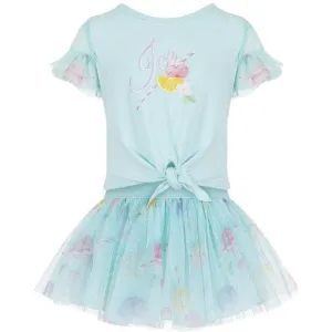 Girls Aqua Ice Cream Skirt Set